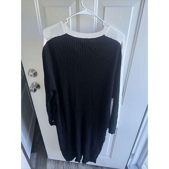 NEW Ribbed Long Sleeve Side Button Sweater Dress - Future Collective ~ 3X. L - Picture 8 of 8